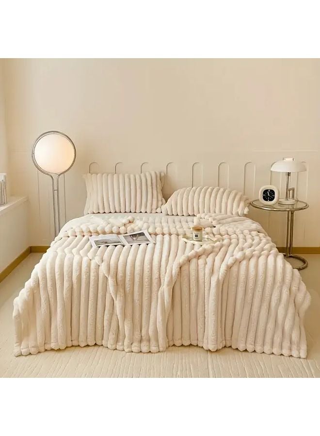 Heavy Duty RV Bedspread 70 87x78 74 Inch Cream White All Season Thick Warm Cover - Image 4